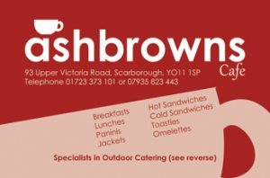 case studies, ashbrowns, business card, cafe, menu, graphic design