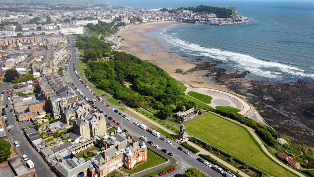 south cliff scarborough by dji drone