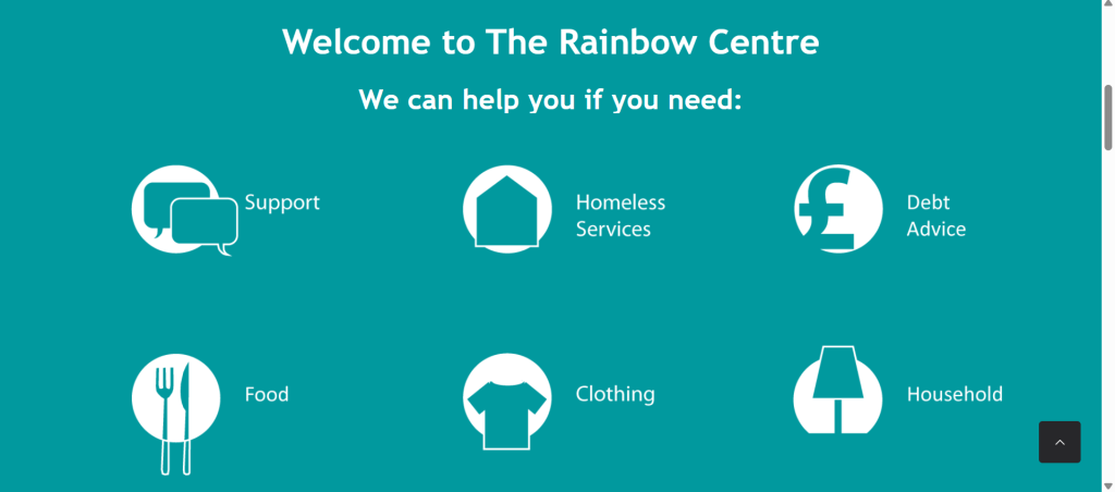 the rainbow centre scarborough website design